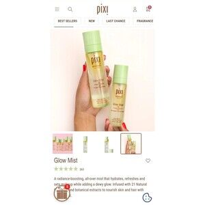 Pixi Skintreats - Glow Mist with Propolis + Argan Oil - 2.70 oz - NEW + SEALED